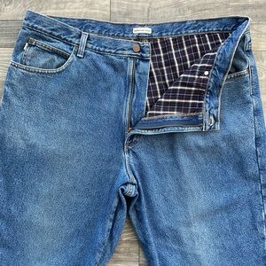 42x32 LL Bean Classic Fit Flannel Lined Jeans Mens Blue Nor’easter Cotton 272801